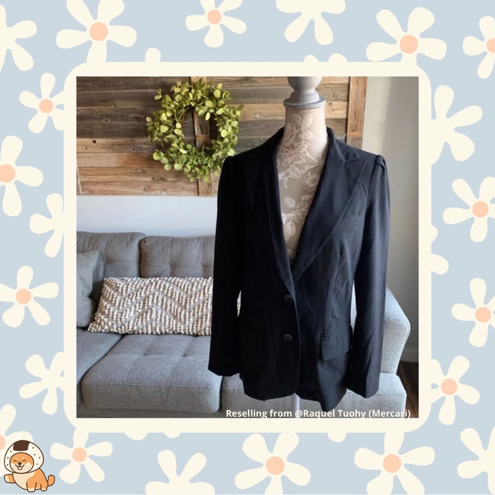 Anthropologie Taikonhu Boyfriend Blazer in Black, Sz 4 - Picture 5 of 8